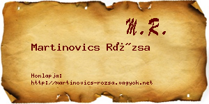 Martinovics Rózsa névjegykártya