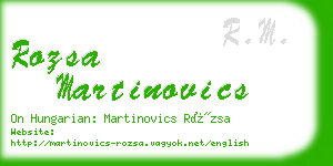 rozsa martinovics business card